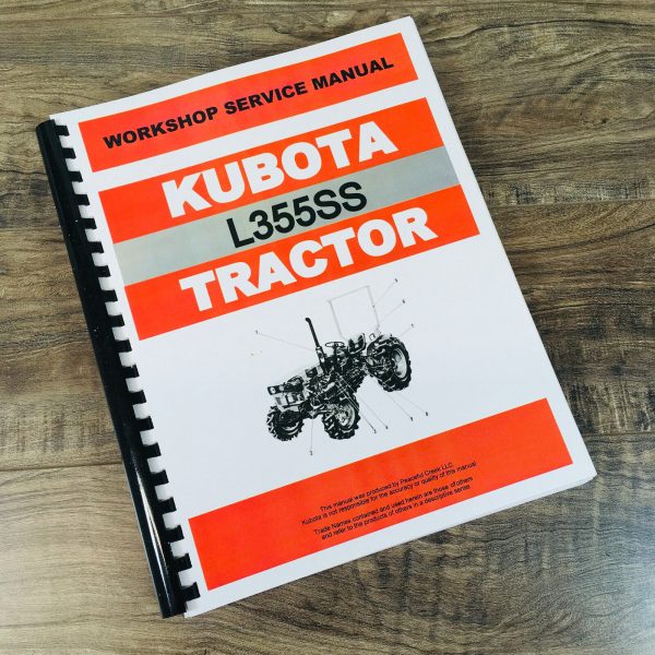 Kubota L355Ss Shuttle Shift Tractor Service Manual Repair Shop Technical Book