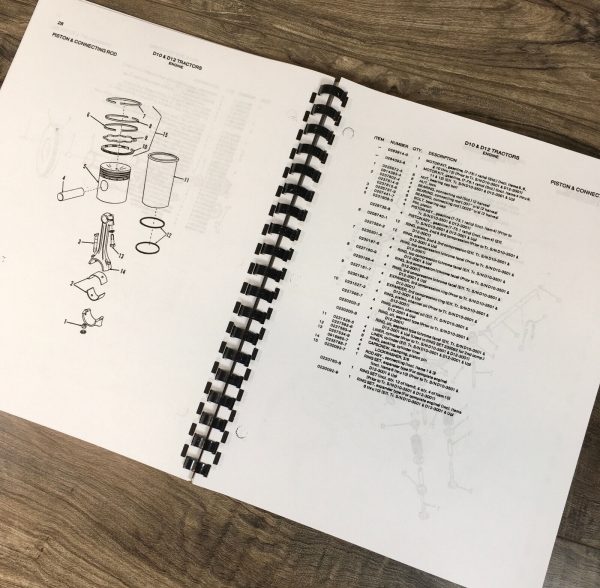 Allis Chalmers D-10 D-12 Tractor Service Manual Parts Operators Set S/N 1001-Up - Image 11