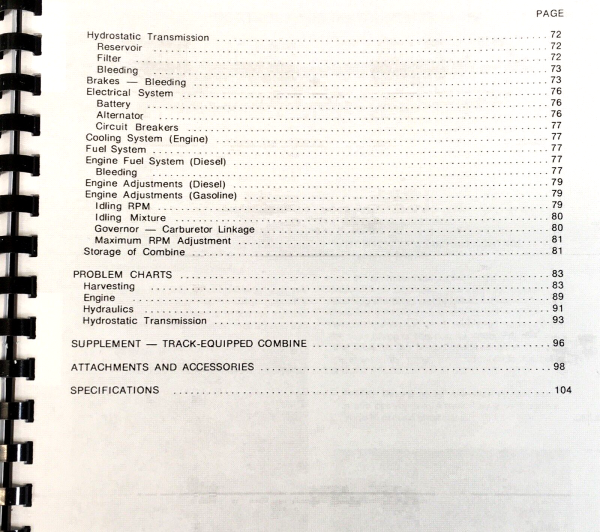 Massey Ferguson 510 Combine Service Parts Operators Manual Set SN -1201 003 653 - Image 4