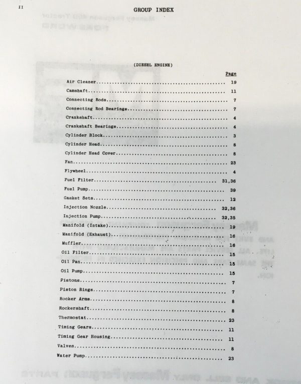 Massey Ferguson 40B Loader Tractor Parts Manual Catalog Book Assembly Schematics - Image 3