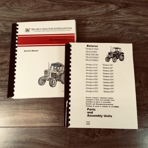 Belarus 500 510 512 520 Tractor Service Parts Manual Set Repair Workshop Shop