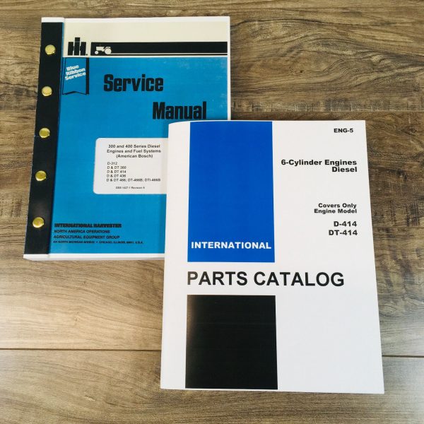 International D-414 Dt-414 Diesel Engines Service Parts Manual Set 6 Cylinder Ih