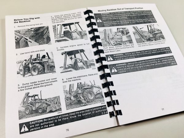 Case 580E 580Se 580 Super E Tractor Loader Backhoe Owners Operators Manual Book - Image 6