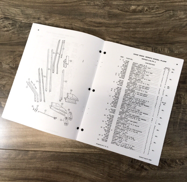 Case 5000 Series 5208 5308 5210 5310 5214 5314Pull Type Chisel Plow Parts Manual - Image 3