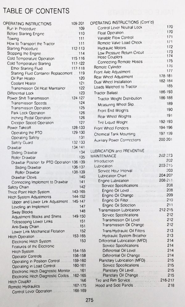 Case Ih 7110 7120 Tractor Operators Owners Manual Maintenance Lubrication - Image 8