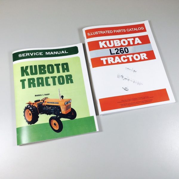 Kubota L260 Tractor Service Repair Manual Parts Catalog Shop Set Workshop