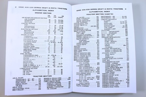 Case 530 Draft-O-Matic Tractor Service Manual Parts Catalog Repair Set 8262800- - Image 4