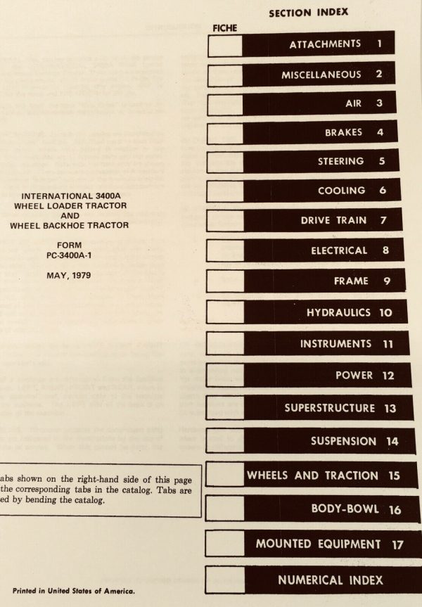 International 3400 A Wheel Loader Backhoe Tractor Service Repair Parts Manual - Image 3