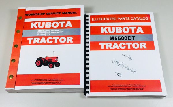 Kubota M5500 Dt Tractor Workshop Service Repair Manual Parts Catalog