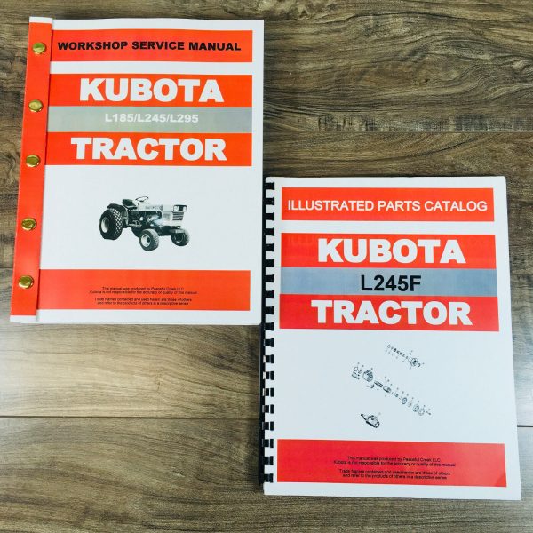 Kubota L245F L245 Tractor Service Manual Parts Catalog Repair Workshop Shop 2Wd