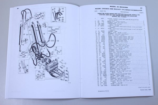 J I Case 32 Backhoe For 310 G 450 750 1000 D 1150 Crawlers Parts Catalog Manual - Image 7