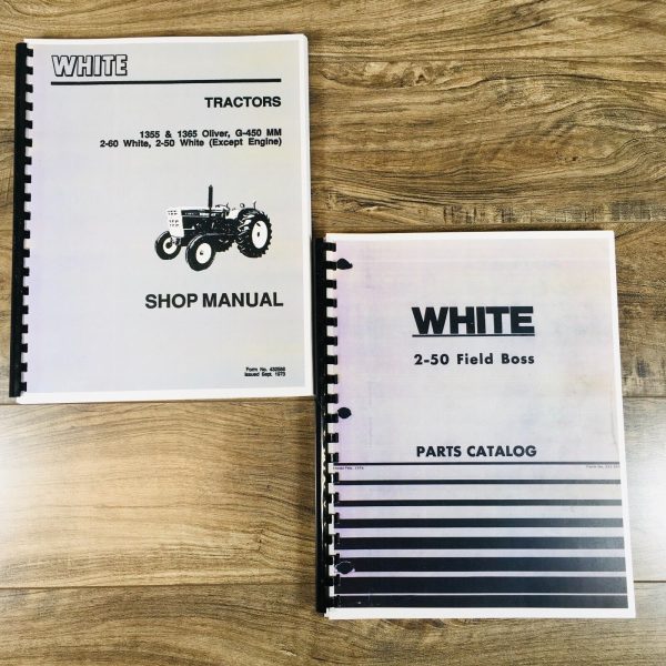 White 2-50 Field Boss Tractor Service Parts Manual Set Repair Workshop Book