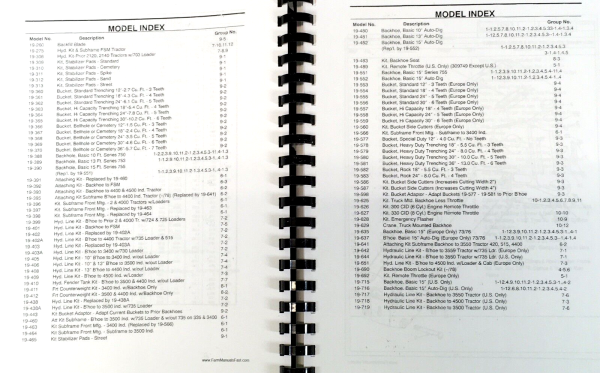 Ford 19-598 19-625 19-626 19-627 19-628 19-629 19-635 Backhoe Parts Manual - Image 4