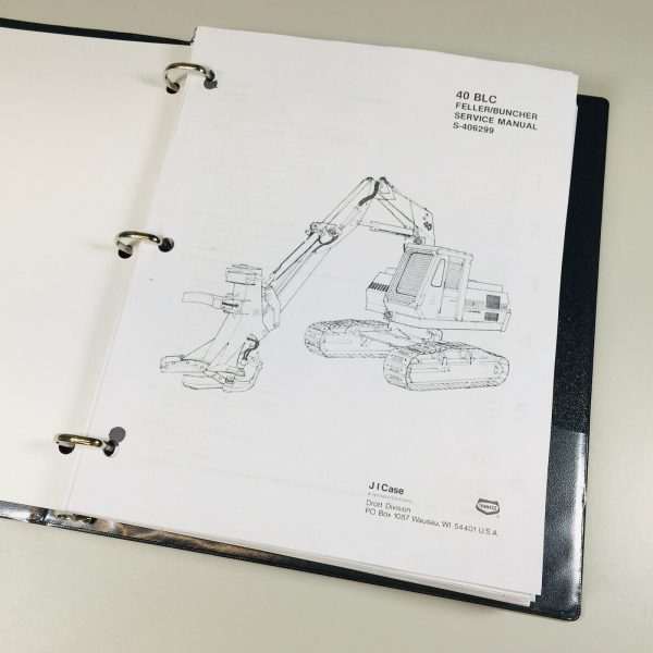 Case 40 Blc Feller Buncher Excavator Service Repair Manual Technical Shop Book - Image 3