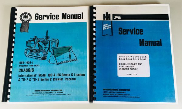 International 100C 125C Series C Crawler Tractor Service Manual Repair Shop 125