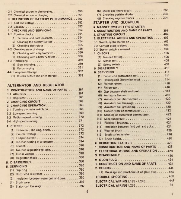 Kubota L185 L245 L295 Tractor Service Manual Repair Shop Workshop Huge 476 Pages - Image 5