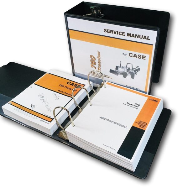 Case 760 Trencher Service Manual Parts Catalog Repair Shop Book Workshop Set
