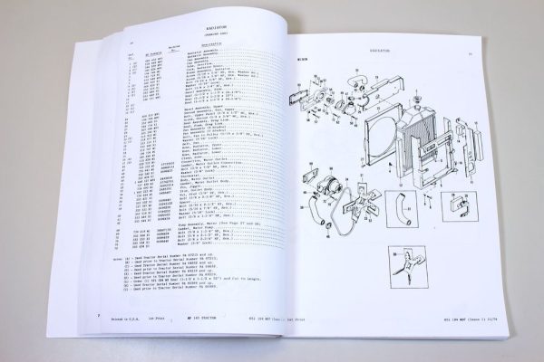 Massey Ferguson Mf 165 Tractor Parts Catalog Manual Book Exploded View Assembly - Image 7