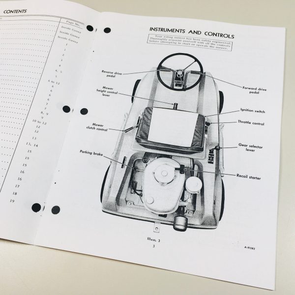 International Harvester Cub Cadet 60 Riding Mower Garden Operators Manual - Image 3