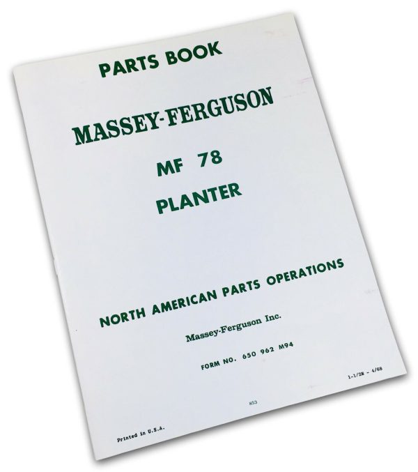 Massey Ferguson 72 Moldboard Plow Parts Manual Catalog Book Schematic Numbers