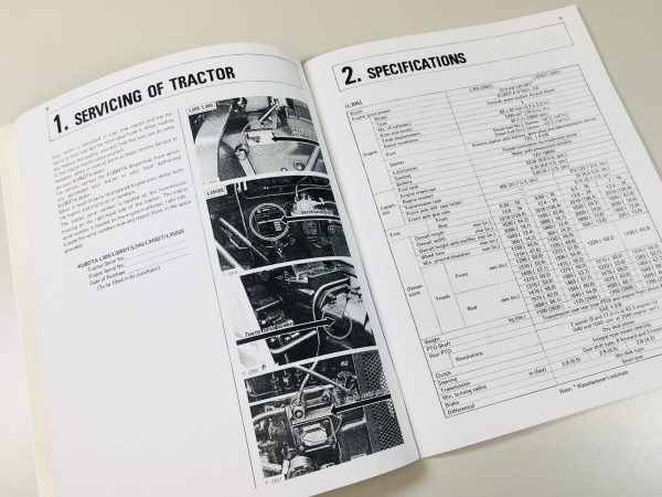 Kubota L305 L305Dt Tractor Operators Owners Manual Parts Catalog Set 4Wd 2Wd - Image 8