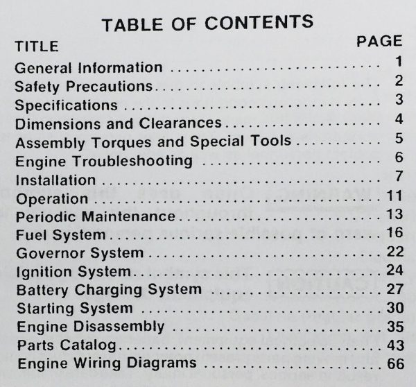 Onan Nhc Nhcv Industrial Engines Operators Service Manual Parts Catalog - Image 2