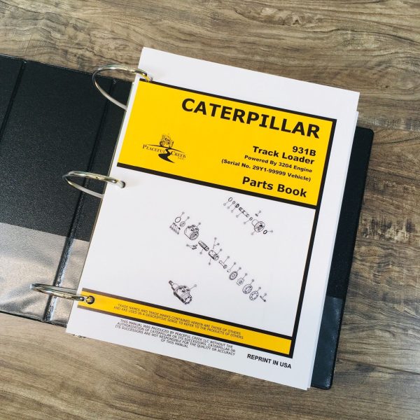 Service Parts Manual Set For Caterpillar 931B Track Loader SN 29Y1-Up Catalog - Image 2