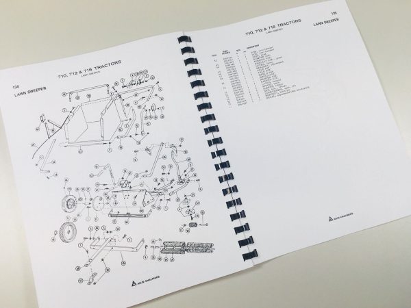 Lot Allis Chalmers Operators Parts Manual 710 712S 712H 716H Lawn Garden Tractor - Image 4