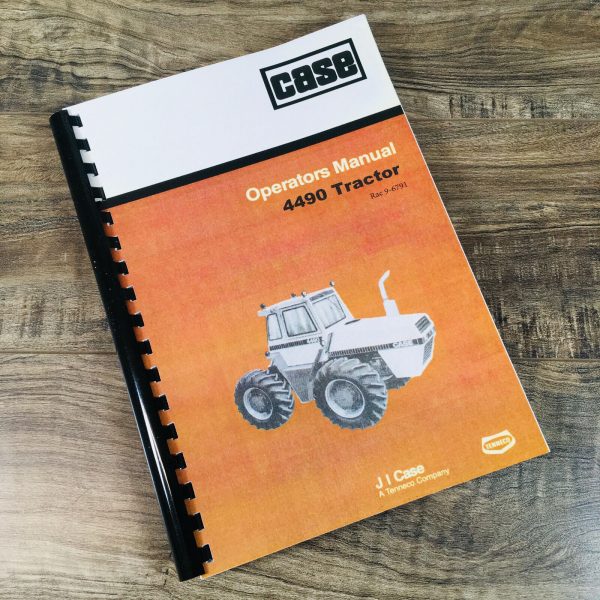 Case 4490 Tractor Operators Manual Owners Book Maintenance Adjustments More