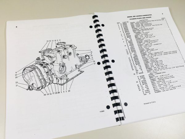 Case 380 380Ck 380Ll Loader Landscaper Tractor Backhoe Parts Manual Catalog Book - Image 4