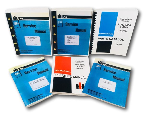 International 3388 3588 3788 Tractor Service Parts Operators Manual Engine Set