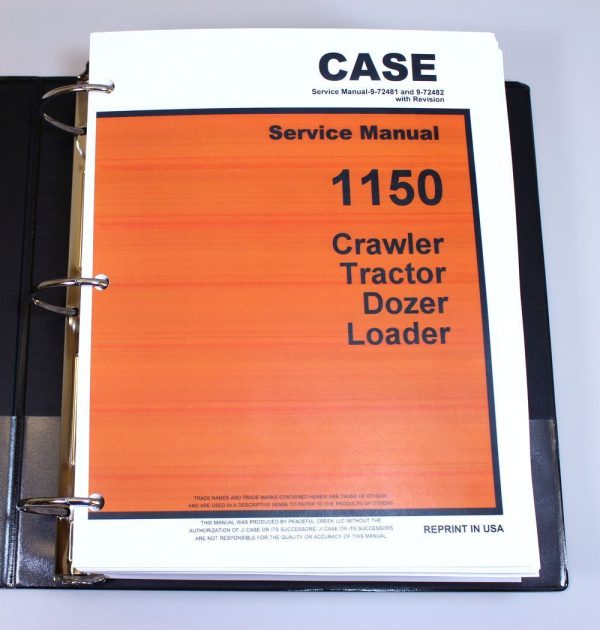 Case 1150 Crawler Tractor Bull Dozer Loader Service Manual Repair Shop Book - Image 2