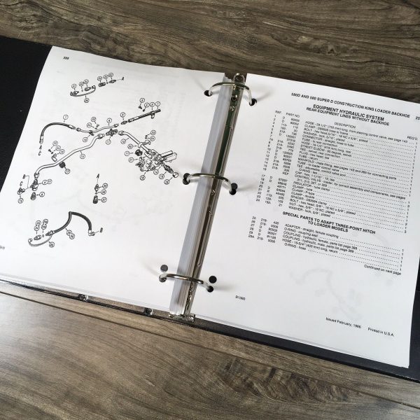 Case 580D Tractor Loader Backhoe Parts Manual Catalog Book Schematics Assembly - Image 9