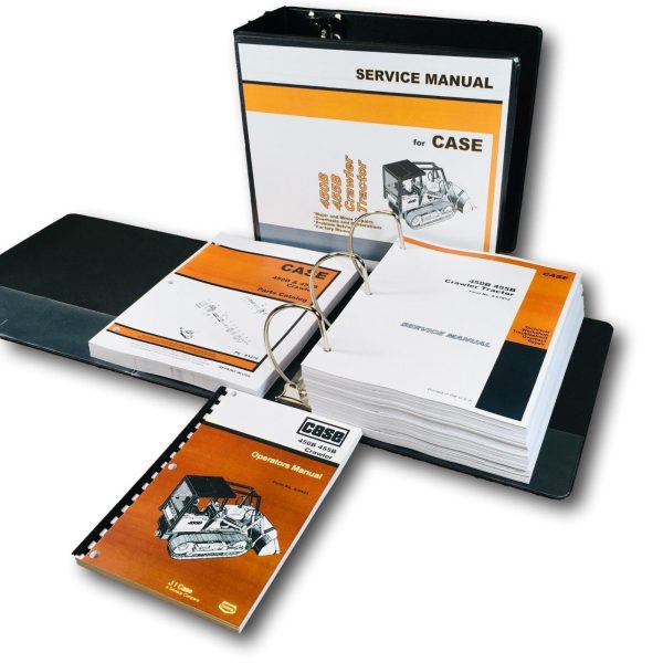 Case 450B 455B Crawler Service Manual Parts Catalog Operators Owners Repair Set