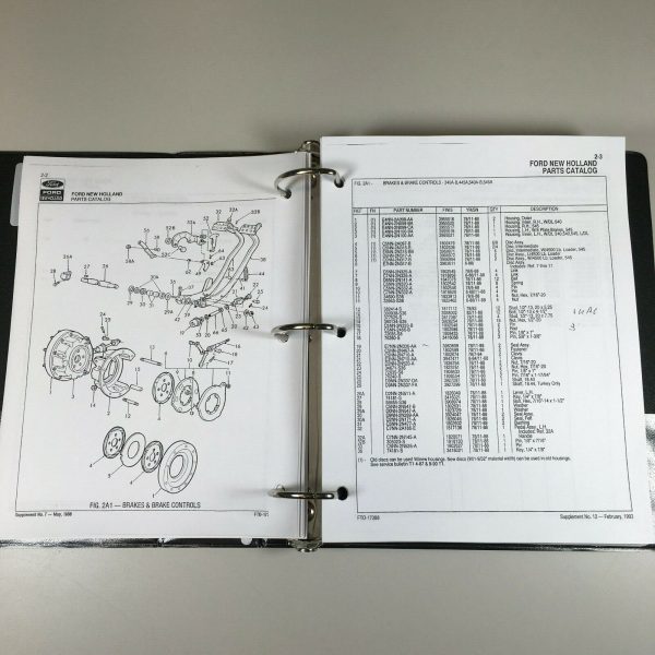 Ford 445A 545A Tractor Loader Backhoes Parts Operators Manual Owners Catalog Set - Image 10