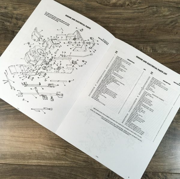 Ford YT 12.5 YT 16 9607430 9607431 Yard Tractor Parts Manual Catalog Book - Image 3