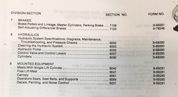 Case 584D 585D 586D Forklifts Service Manual Parts Catalog Set Repair Shop Book - Image 4