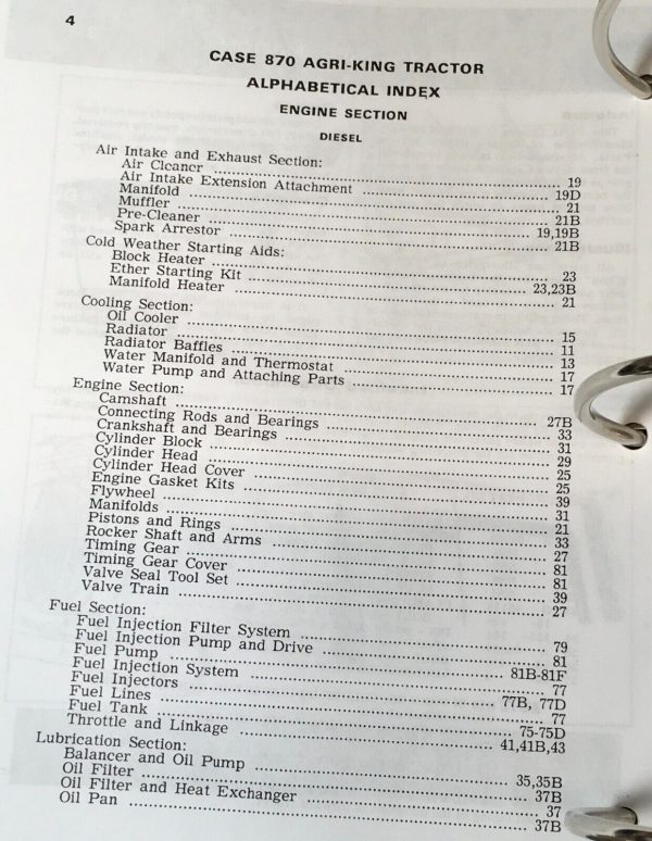 Case 870 Tractor Service Manual Parts Catalog Operators Owners Set SN 8736001-Up - Image 5
