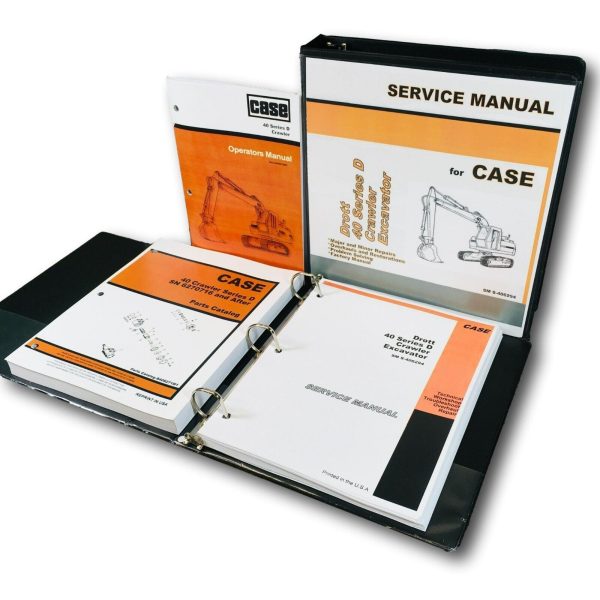 Drott Case 40D Crawler Service Manual Parts Catalog Operators Set S/N 6270716-UP