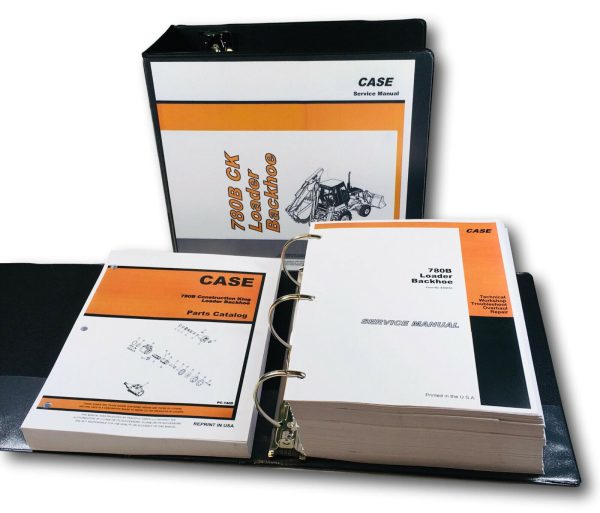 Case 780B Ck Tractor Loader Backhoe Service Repair Manual Parts Catalog Shop Set