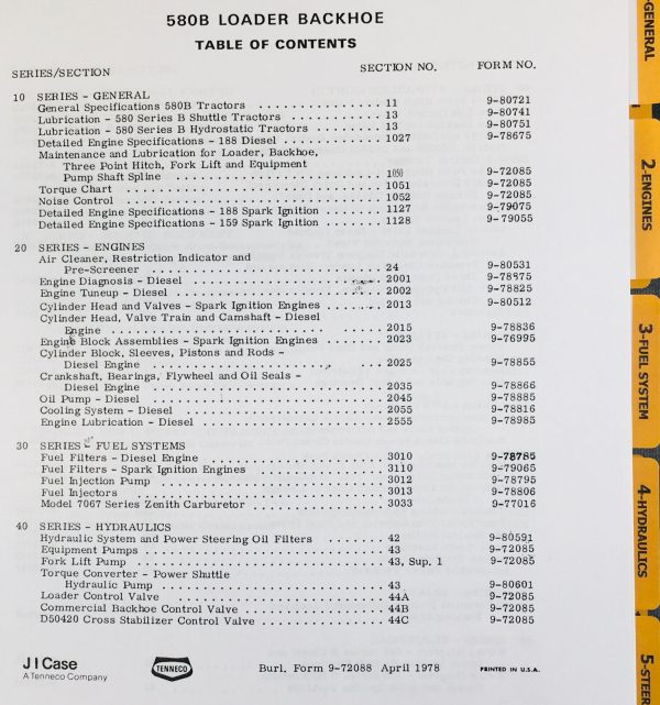 Case 584 585 586 Forklift Service Shop Repair Manual Parts Set Construction King - Image 2