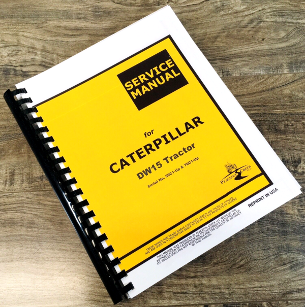 Service Manual For Caterpillar DW15 Tractor Technical Workshop 59C1-Up 70C1-Up