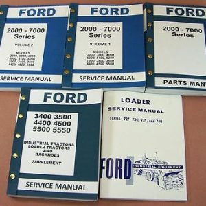 Ford 3400 3500 4400 4500 Industrial Tractor Loader Service Repair & Part Manuals