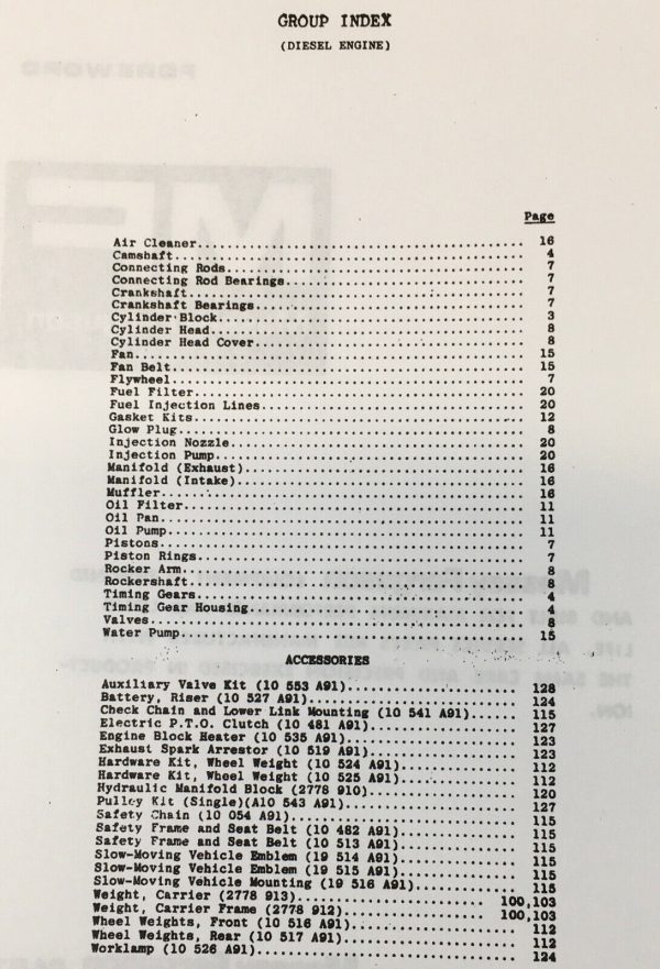 Massey Ferguson 205 205-4 Compact Tractor Parts Manual Catalog Book Schematics - Image 2