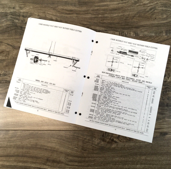 Case 603 605 Industrial Rotary Cutter Parts Manual Catalog Assembly Schematic - Image 3