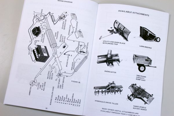 Case 220 222 444 Compact Tractor Operators Owner Manual & Parts Catalog 9702946+ - Image 7