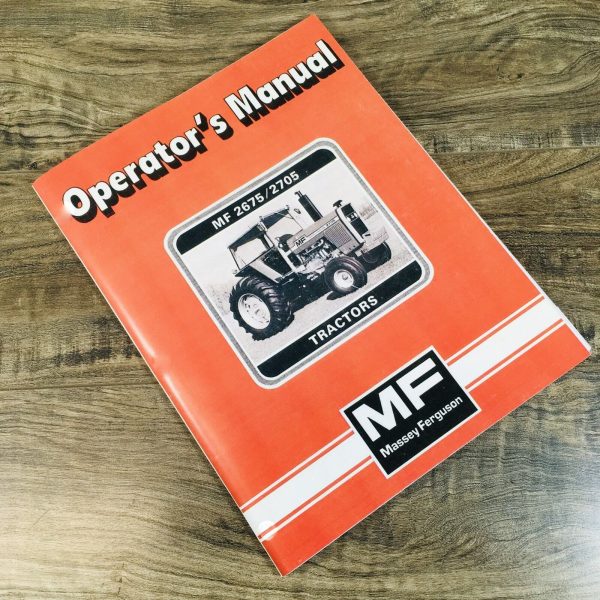 Massey Ferguson 2675 2705 Tractor Operators Manual Owners Book Maintenance