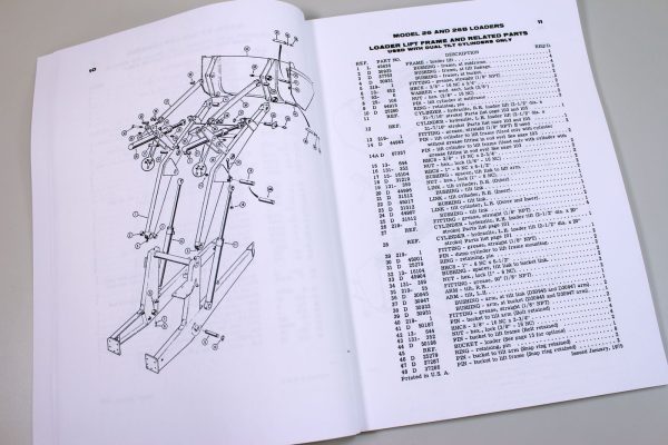 J I Case Model 26 26B Loaders For 480 480B Tractors Parts Catalog Manual E1124 - Image 4