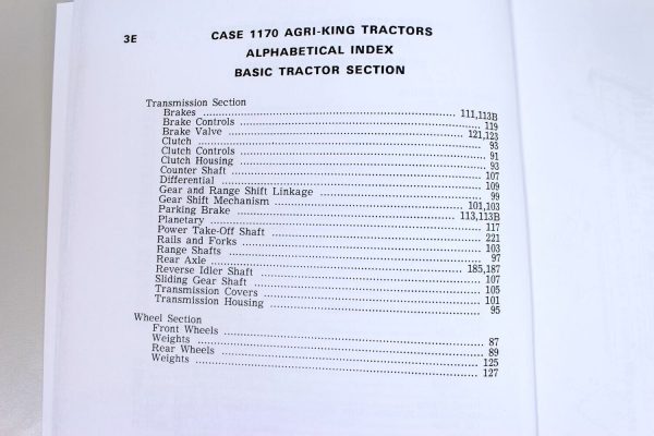 Case 1170 Tractor Parts Operators Manual Catalog Owners Set S/N Prior to 8675001 - Image 7