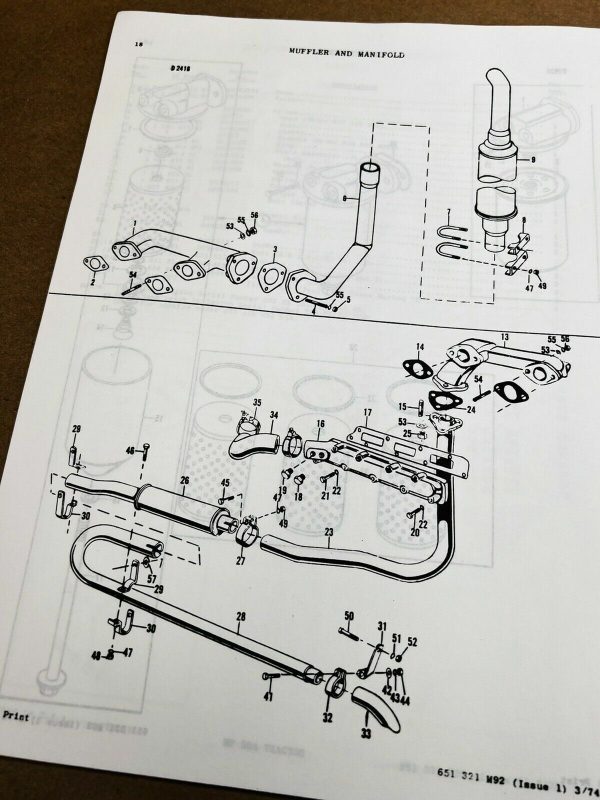 Massey Ferguson 50A Tractor Loader Backhoe Service Parts Manual Set Repair Shop - Image 8